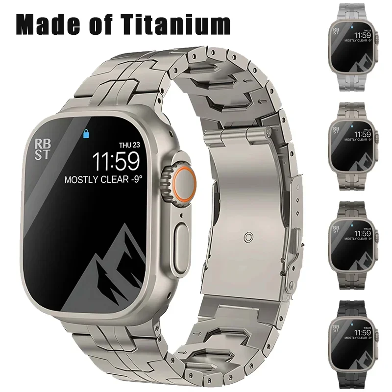 Ремешок титановый для Apple Watch Ultra, Роскошный деловой браслет для iWatch Series 8 7 6 SE 5 4 3, 49 мм 45 41 44 38 40 42 мм
Ремешок титановый для Apple Watch Ultra, Роскошный деловой браслет для iWatch Series 8 7 6 SE 5 4 3, 49 мм 45 41 44 38 40 42 мм