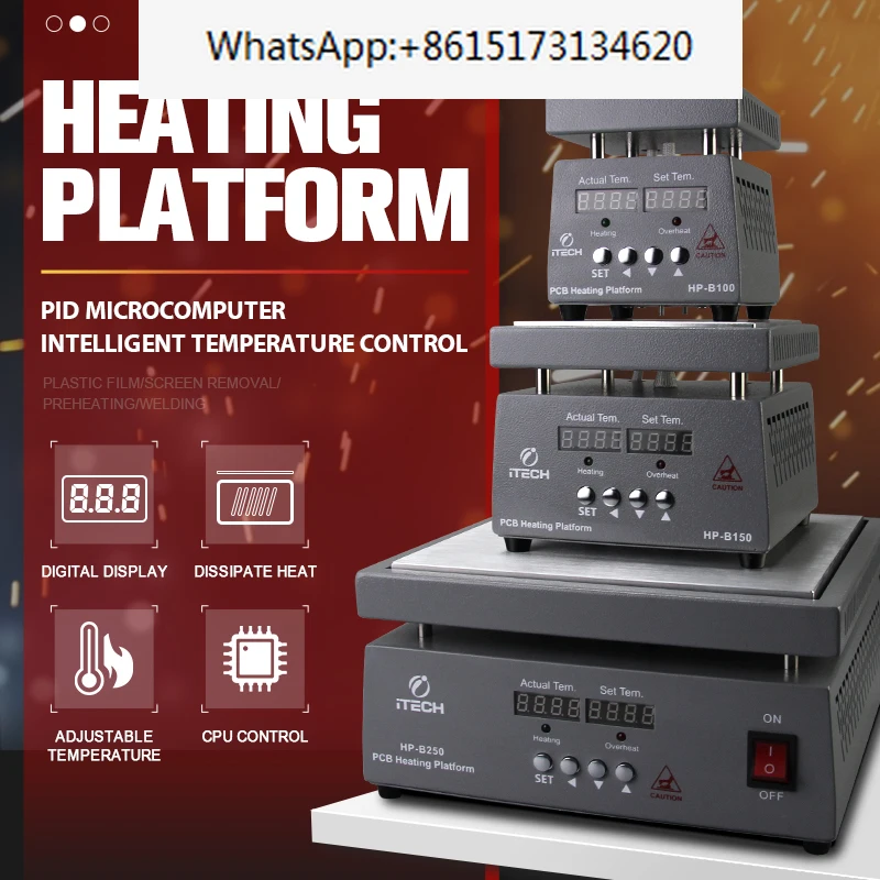 ITECH HP-B350 High Temperature Multi Purpose Heating Platform 35x30cm Electric Heating Plate For Pcb Phone Repair Laboratory Etc
ITECH HP-B350 High Temperature Multi Purpose Heating Platform 35x30cm Electric Heating Plate For Pcb Phone Repair Laboratory Etc