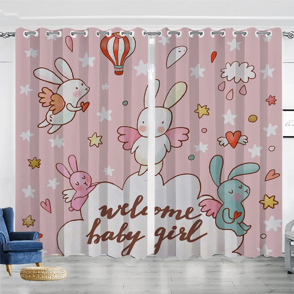 3D Cartoon Animal Cute Rabbit Pink Curtains 2 Panel Kids Boy Girl Room Bedroom Home Window Decorative Curtains
3D Cartoon Animal Cute Rabbit Pink Curtains 2 Panel Kids Boy Girl Room Bedroom Home Window Decorative Curtains