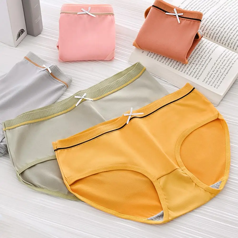 Women Panties Solid Color Stretch Bow-knot Mid Waist Underwear Plus Size Sexy Close Fit Underpants Briefs топ женский lingerie
Women Panties Solid Color Stretch Bow-knot Mid Waist Underwear Plus Size Sexy Close Fit Underpants Briefs топ женский lingerie