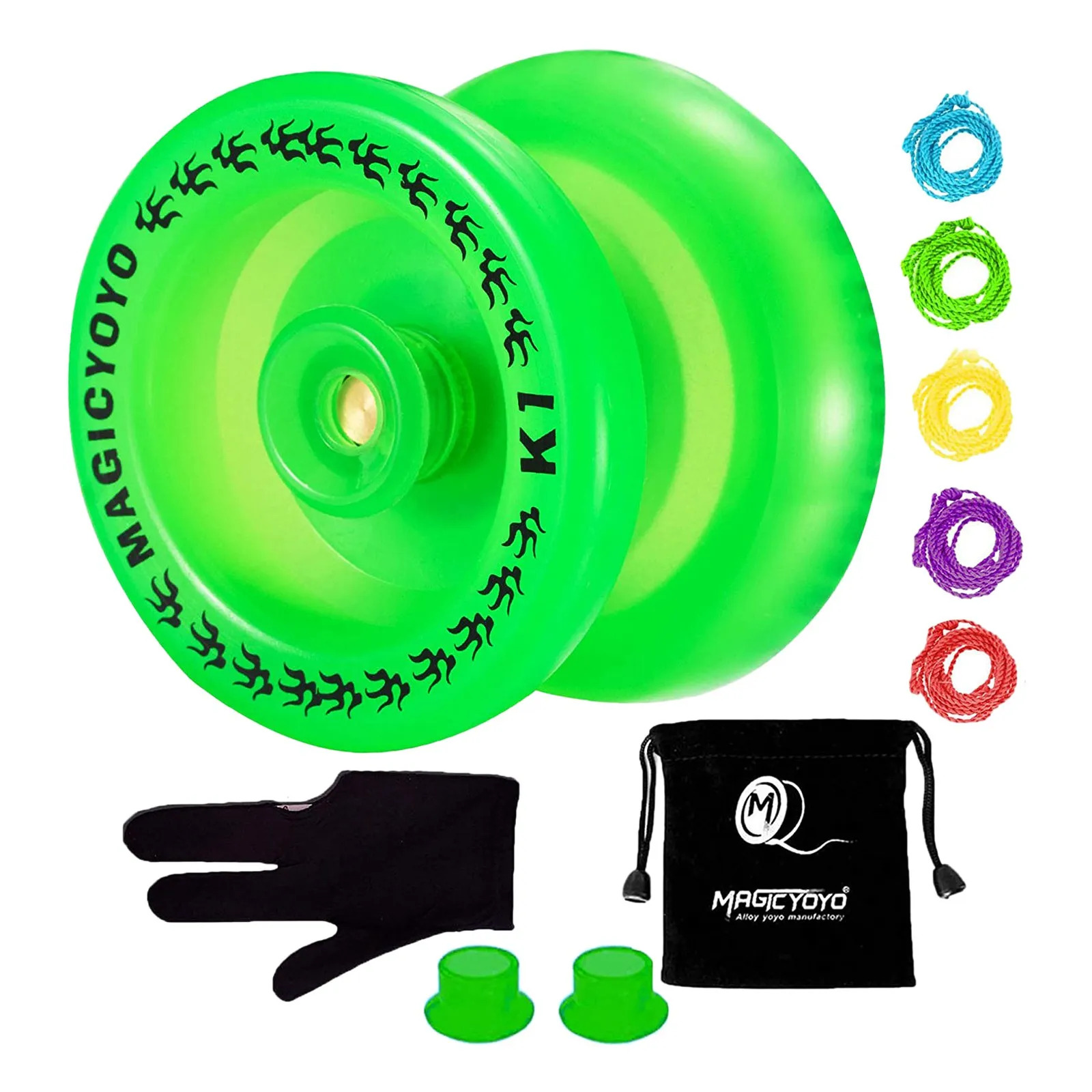 MAGICYOYO Responsive YoYo K1-Plus with Yoyo Sack + 5 Strings and Yo-Yo Glove Gif,Green
MAGICYOYO Responsive YoYo K1-Plus with Yoyo Sack + 5 Strings and Yo-Yo Glove Gif,Green