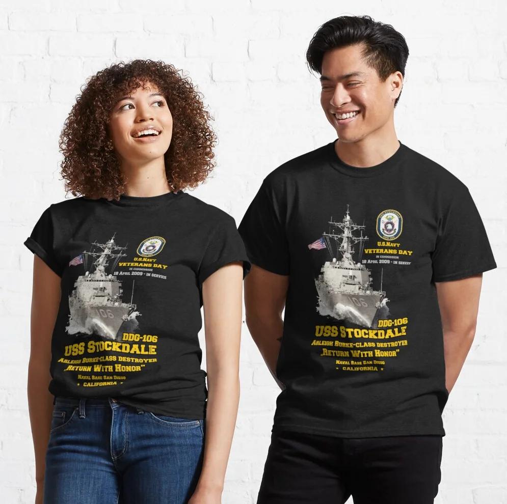 Naval S Stockdale DDG-106 Destroyer T Shirt. New 100% Cotton Short Sleeve O-Neck T-shirt Casual Mens Top
Naval S Stockdale DDG-106 Destroyer T Shirt. New 100% Cotton Short Sleeve O-Neck T-shirt Casual Mens Top