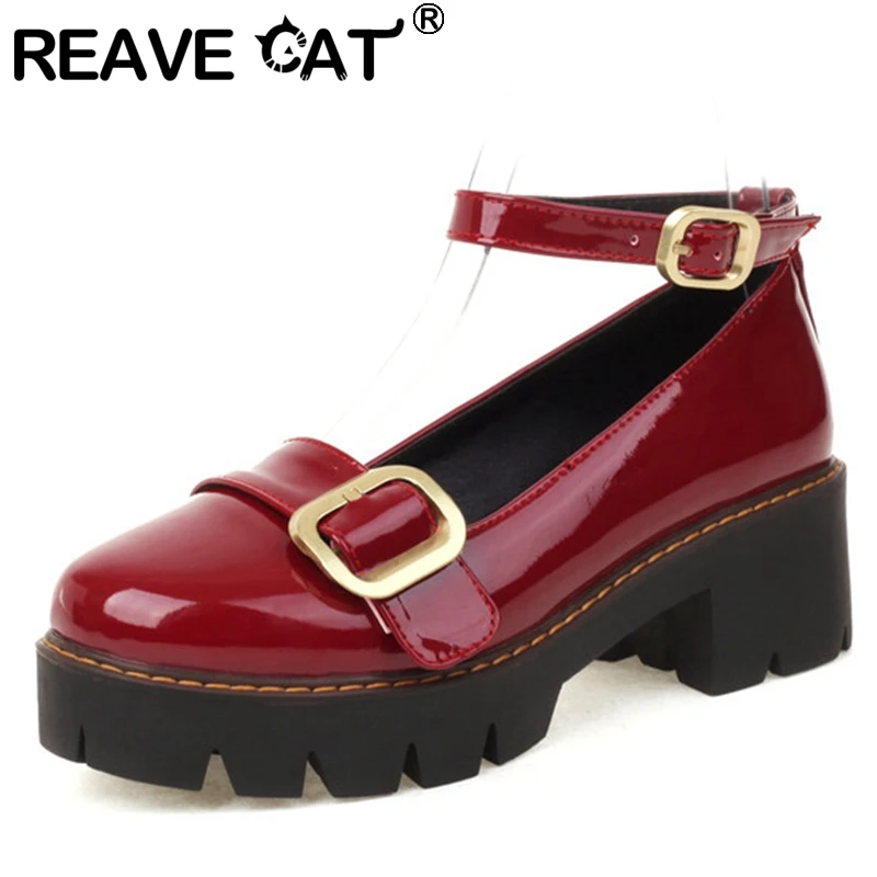 Женские туфли на блочном каблуке REAVE CAT, весенние однотонные туфли-лодочки больших размеров 34-43 с круглым носком и ремешком на щиколотке в стиле ретро, красного и синего цвета, S3539
Женские туфли на блочном каблуке REAVE CAT, весенние однотонные туфли-лодочки больших размеров 34-43 с круглым носком и ремешком на щиколотке в стиле ретро, красного и синего цвета, S3539