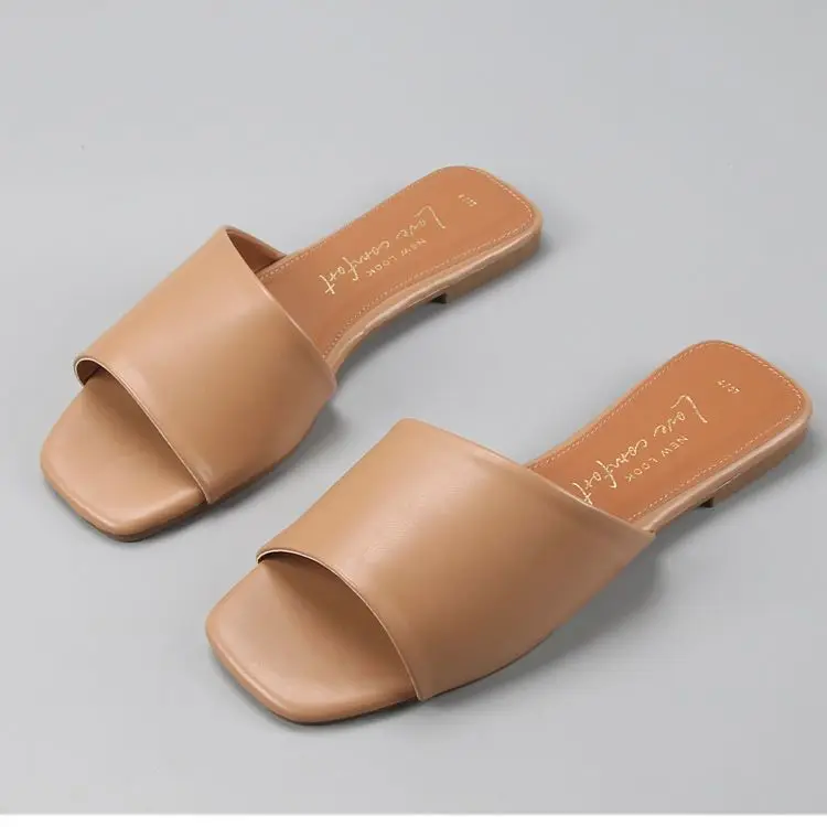 New Women Summer Fashion Casual Flat Slippers Style One-word Slip-on Square Toe Low Heel Beach Flip Flops
New Women Summer Fashion Casual Flat Slippers Style One-word Slip-on Square Toe Low Heel Beach Flip Flops