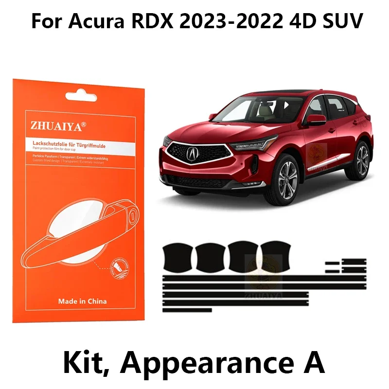 Защита для края двери ZHUAIYA, защитная пленка на дверную ручку, ТПУ PPF для Acura RDX 2023-2007 4D SUV, автомобильные аксессуары 
Защита для края двери ZHUAIYA, защитная пленка на дверную ручку, ТПУ PPF для Acura RDX 2023-2007 4D SUV, автомобильные аксессуары