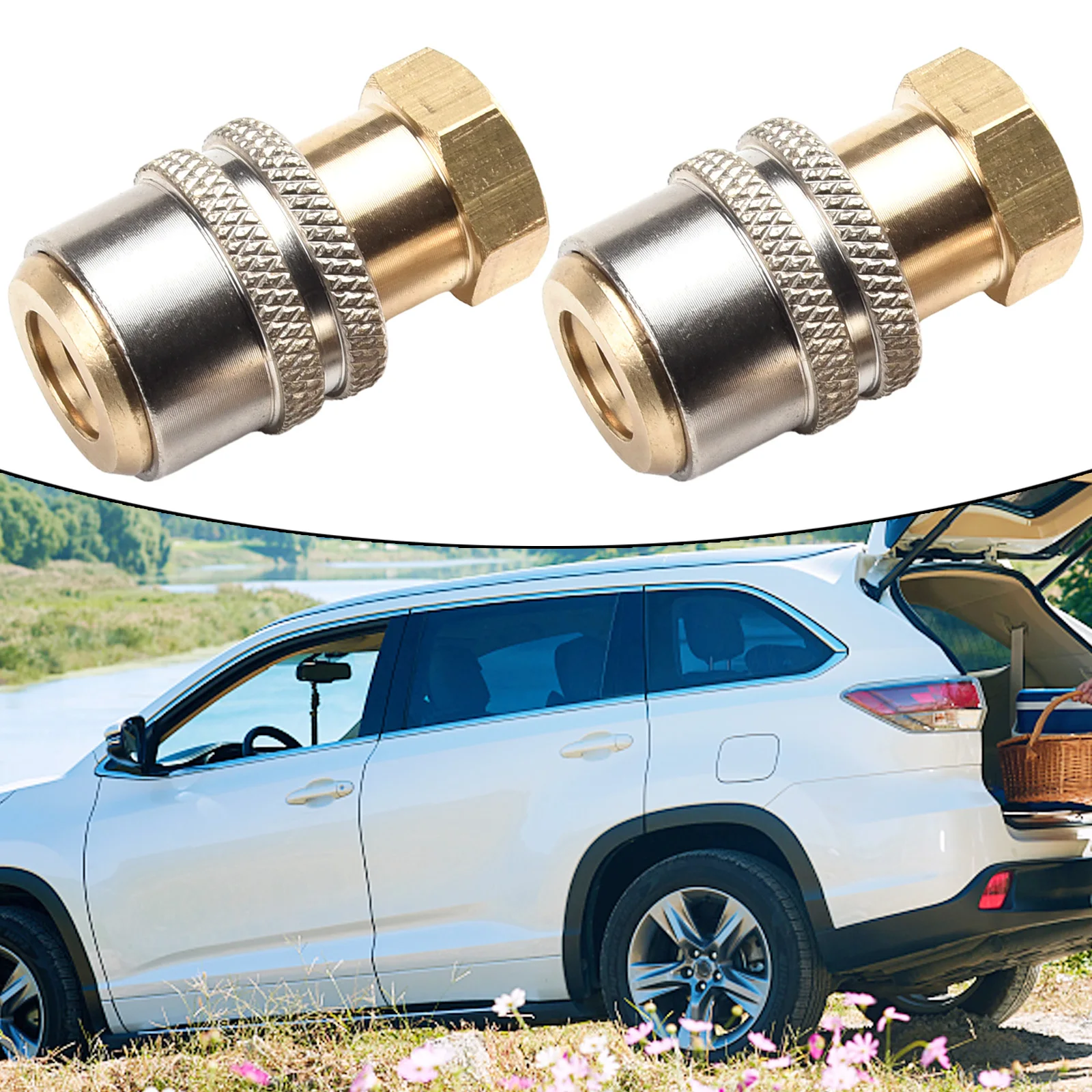 

Large Bore Chuck 1/2Pcs Lock On Air-Chuck 1/4NPT Closed Flow Brass Tire Air-Chuck For Inflator Car Accessories Large Bore Chuck