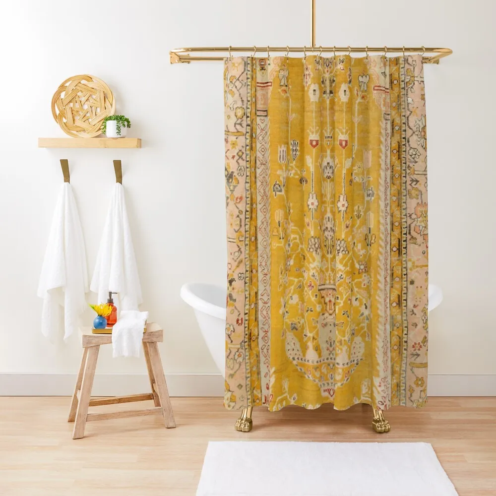 

Antique Turkish Oushak Rug Print Shower Curtain Curtains For Bathroom Modern Showers For Bathroom