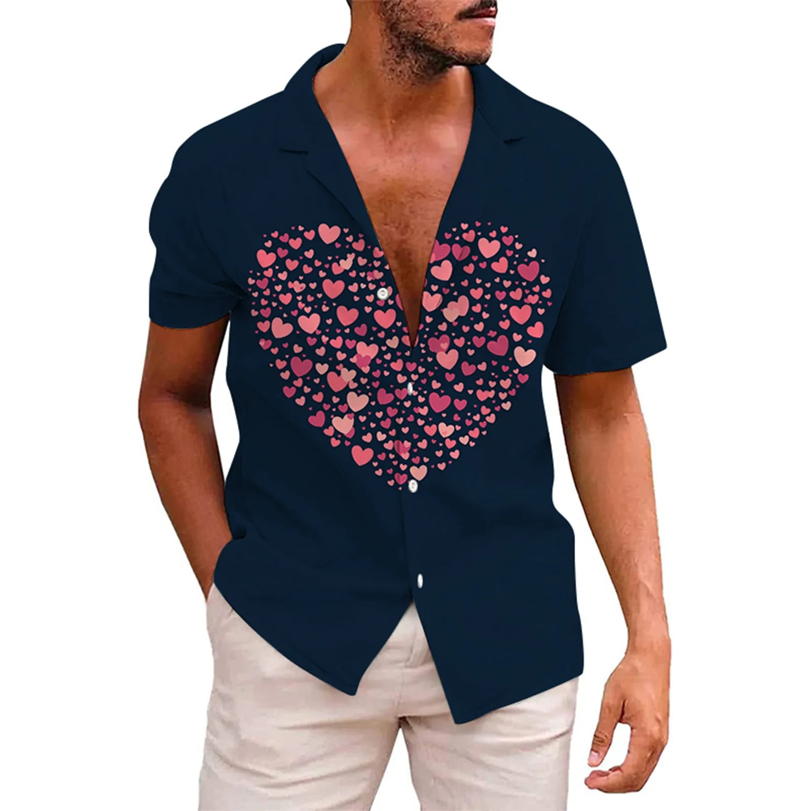 Men's Valentine's Day Love Print Short Sleeve Male's Casual Shirt Spring And Summer Ethnic Business Retro
Men's Valentine's Day Love Print Short Sleeve Male's Casual Shirt Spring And Summer Ethnic Business Retro