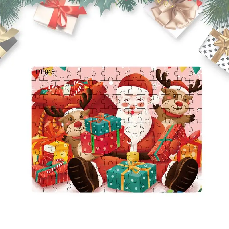 

Cardboard Jigsaw Puzzle Santa Claus Cardboard Jigsaw Christmas Jigsaw Puzzles Educational Game For Boys Kids Ages 2-8 Birthday