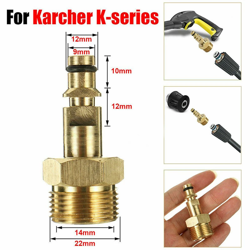 

High Pressure Washer Hose Adapter M22 High Pressure Pipe Quick Connector Converter Fitting For Karcher K-series Pressure Washer