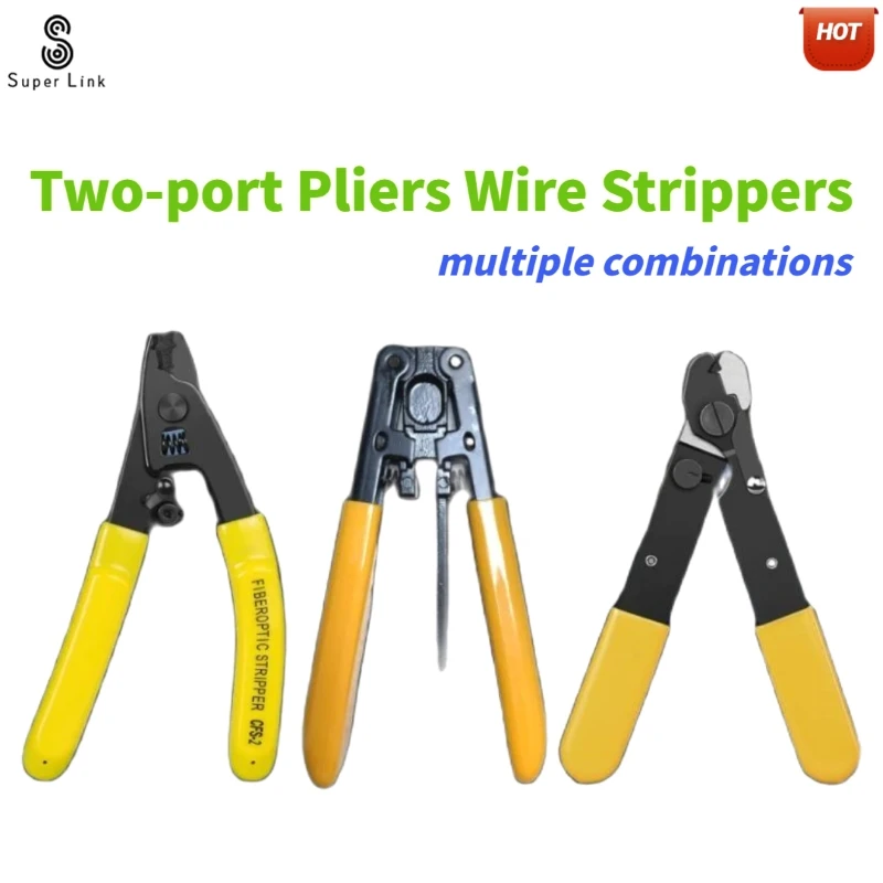 Fiber Optic Stripper FO103-S CFS-2 Two-port Pliers Wire Strippers for FTTH Tools Optical Strippers Plier Tool Free Shipping 
Fiber Optic Stripper FO103-S CFS-2 Two-port Pliers Wire Strippers for FTTH Tools Optical Strippers Plier Tool Free Shipping