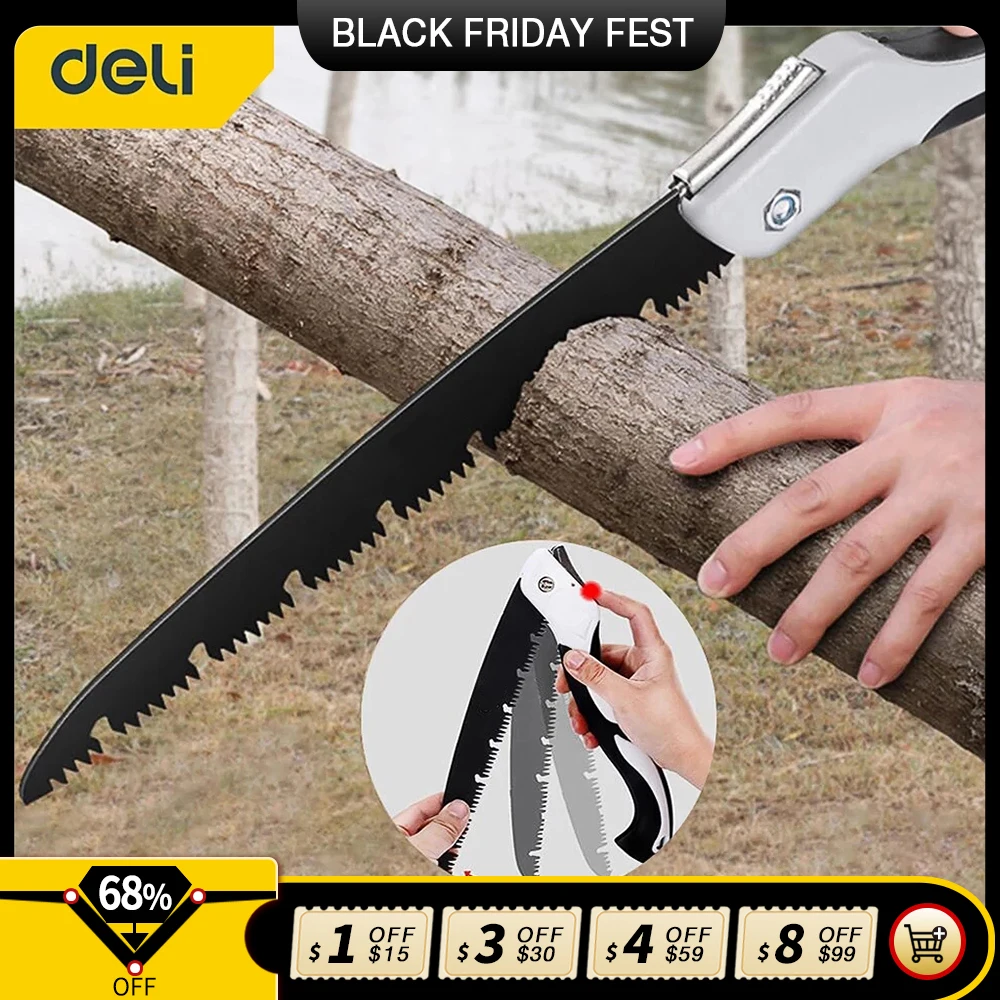 DELI 540MM Wood Folding Saw Outdoor For Camping SK5 Grafting Pruner for Trees Chopper Garden Tools Unility Knife Hand Saw
DELI 540MM Wood Folding Saw Outdoor For Camping SK5 Grafting Pruner for Trees Chopper Garden Tools Unility Knife Hand Saw