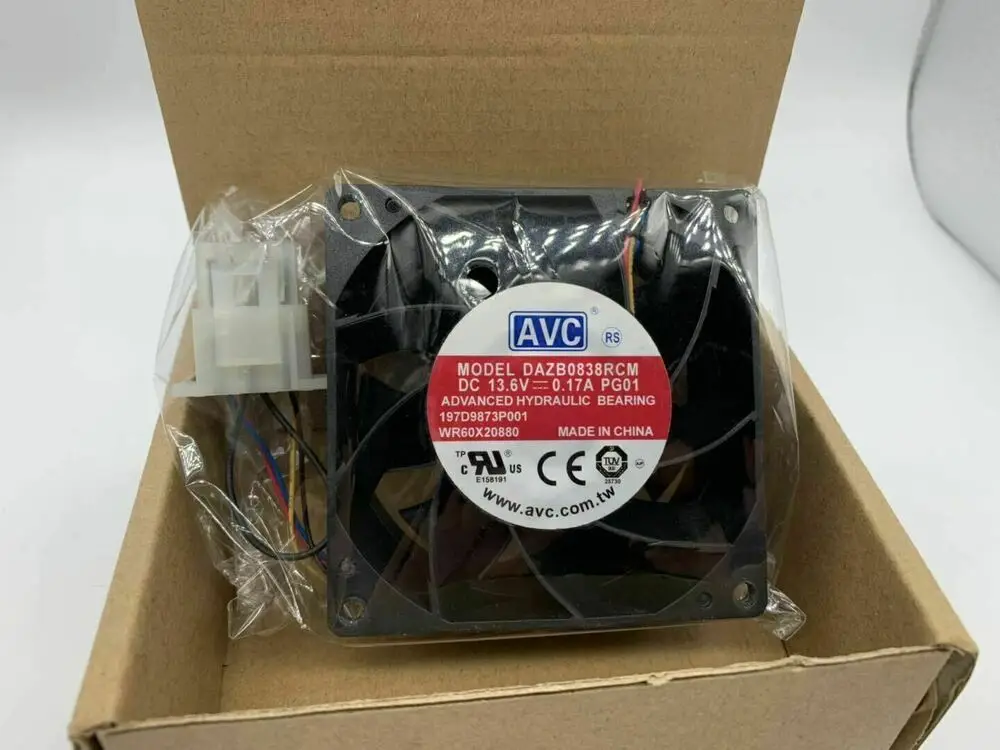 1x AVC DAZB0838RCM-PG01 13,6 V 0.17A 4-проводной вентилятор контроля температуры
1x AVC DAZB0838RCM-PG01 13,6 V 0.17A 4-проводной вентилятор контроля температуры