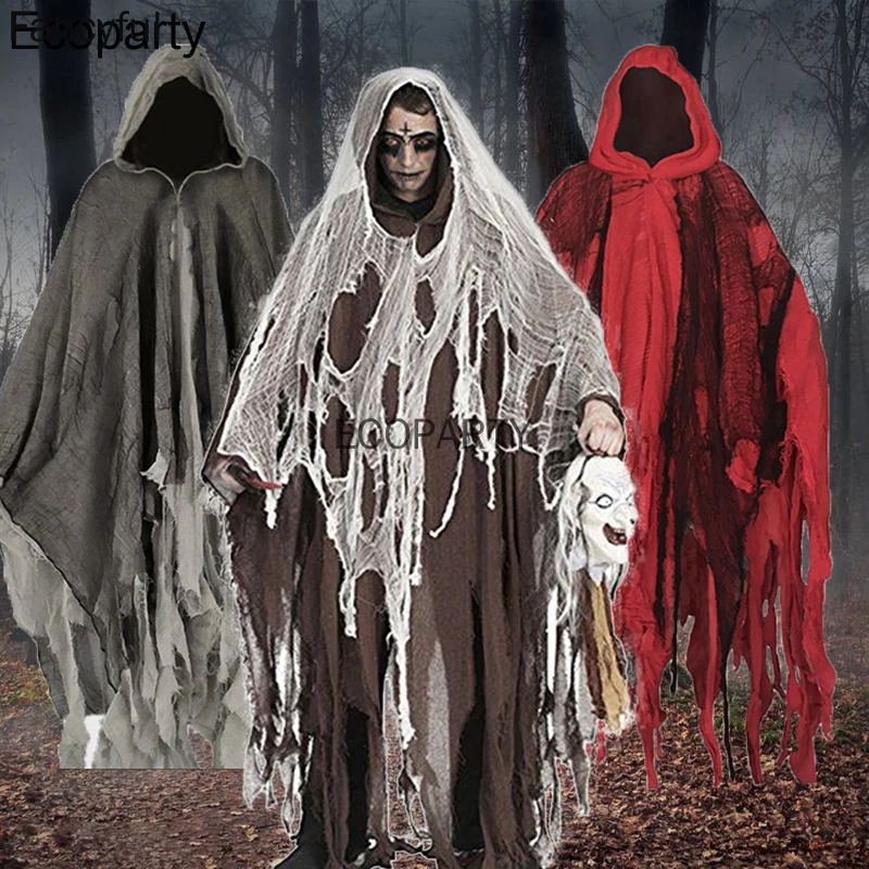 2022 New Halloween Ghost Dementors Cosplay Costume Unisex Gothic Horror Zombie Tattered Hooded Capes Day Of The Dead Party Props
2022 New Halloween Ghost Dementors Cosplay Costume Unisex Gothic Horror Zombie Tattered Hooded Capes Day Of The Dead Party Props