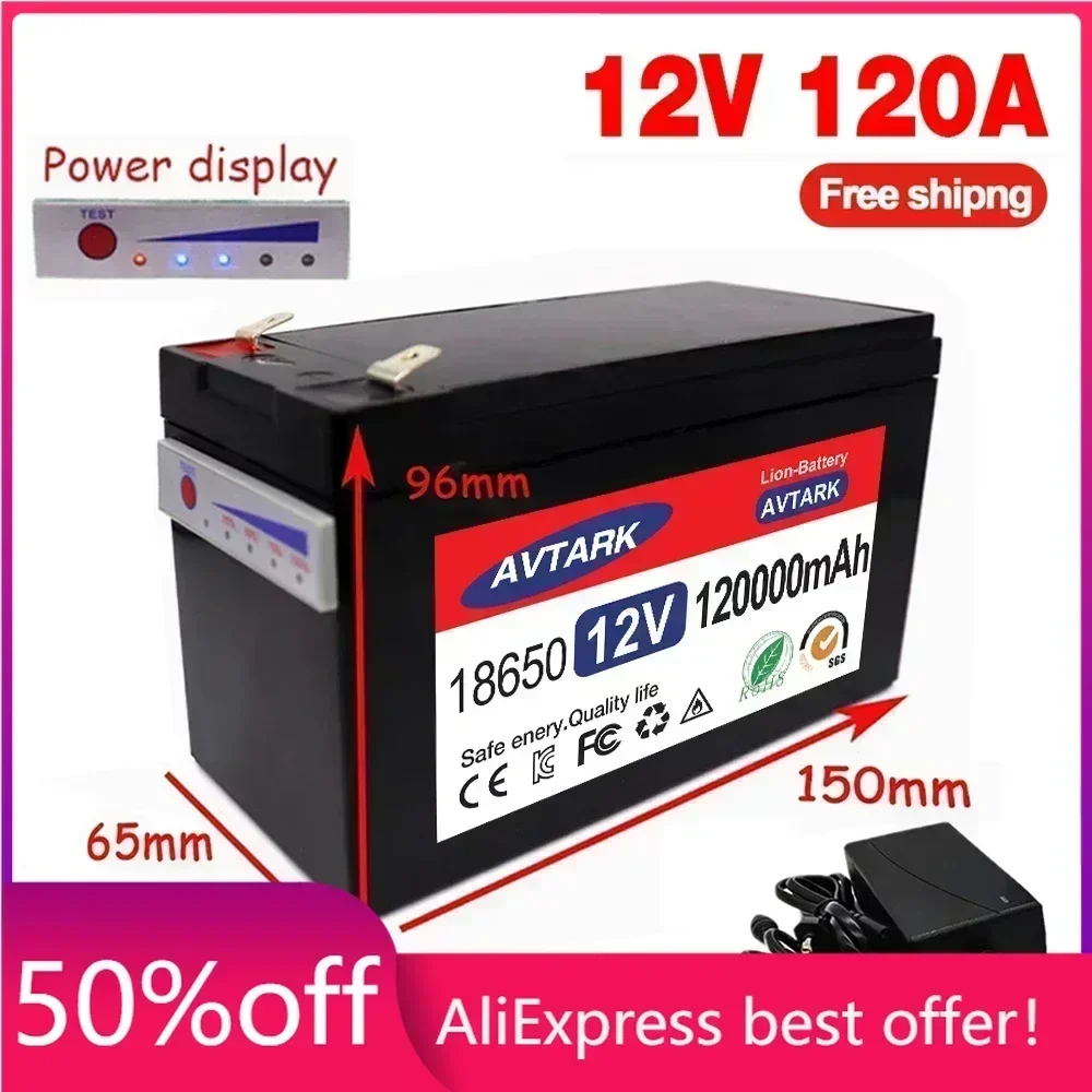2023 Upgraded 12V 120Ah Built-In High Current 30A BMS 18650 Lithium Battery Pack For Solar Panels Batterie electric vehicle
2023 Upgraded 12V 120Ah Built-In High Current 30A BMS 18650 Lithium Battery Pack For Solar Panels Batterie electric vehicle