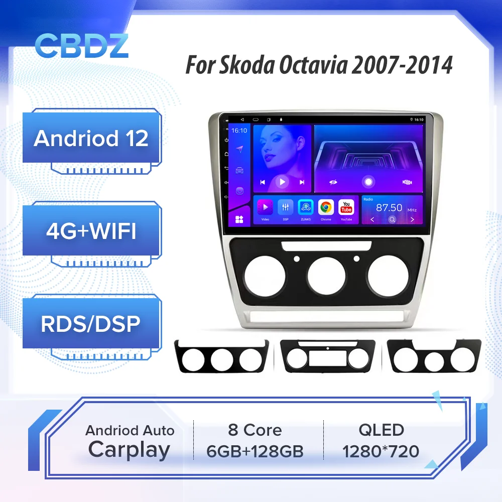 Car Radio for Skoda Octavia 2007-2014 Android Auto 4G WIFI Carplay GPS Navigation No DVD Player
Car Radio for Skoda Octavia 2007-2014 Android Auto 4G WIFI Carplay GPS Navigation No DVD Player
