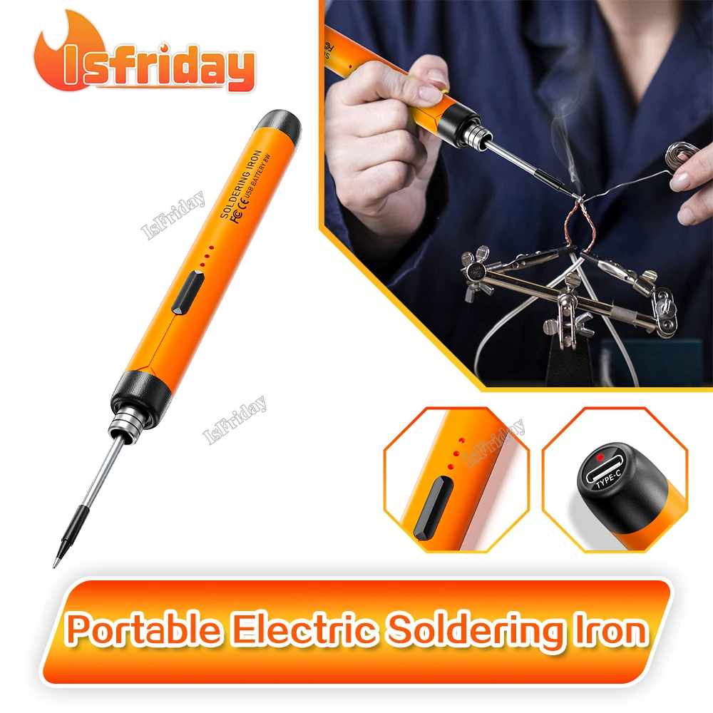 Portable 5V USB Electric Soldering Iron 800mAh 450 ℃ Mini Soldering Iron Charging Electric Soldering Iron Welding Repair Tools
Portable 5V USB Electric Soldering Iron 800mAh 450 ℃ Mini Soldering Iron Charging Electric Soldering Iron Welding Repair Tools