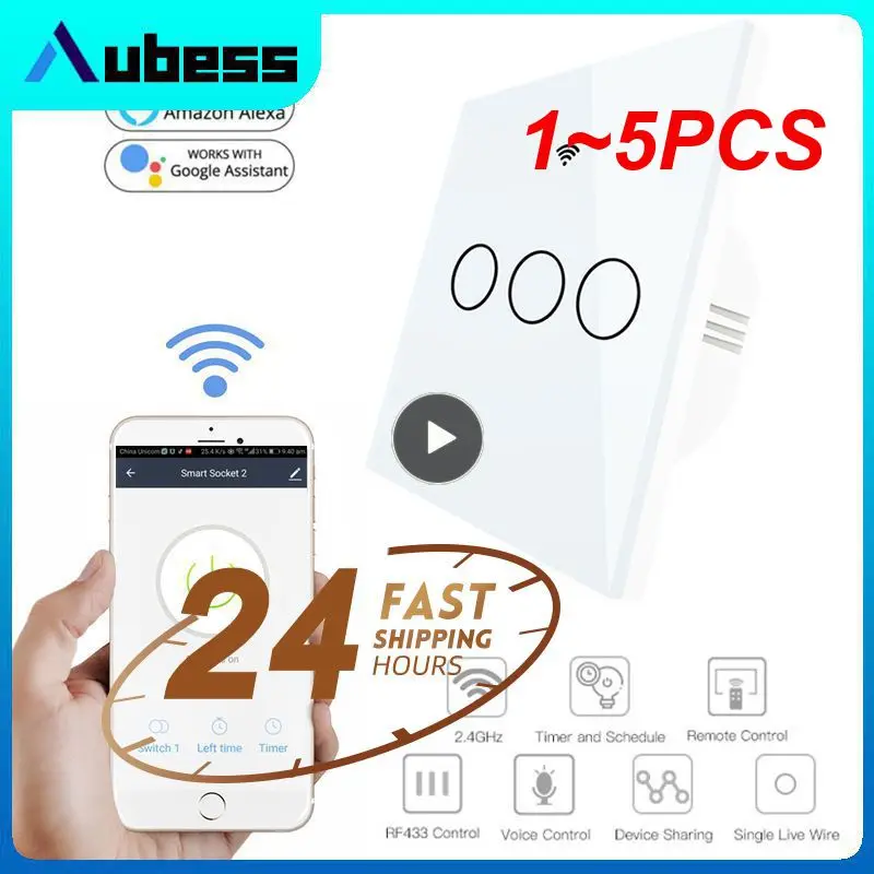 Настенный сенсорный смарт-выключатель RF433 с Wi-Fi, передатчик с 2 каналами, настенная панель, беспроводной пульт дистанционного управления, работает с Alexa, 1 ~ 5 шт.
Настенный сенсорный смарт-выключатель RF433 с Wi-Fi, передатчик с 2 каналами, настенная панель, беспроводной пульт дистанционного управления, работает с Alexa, 1 ~ 5 шт.