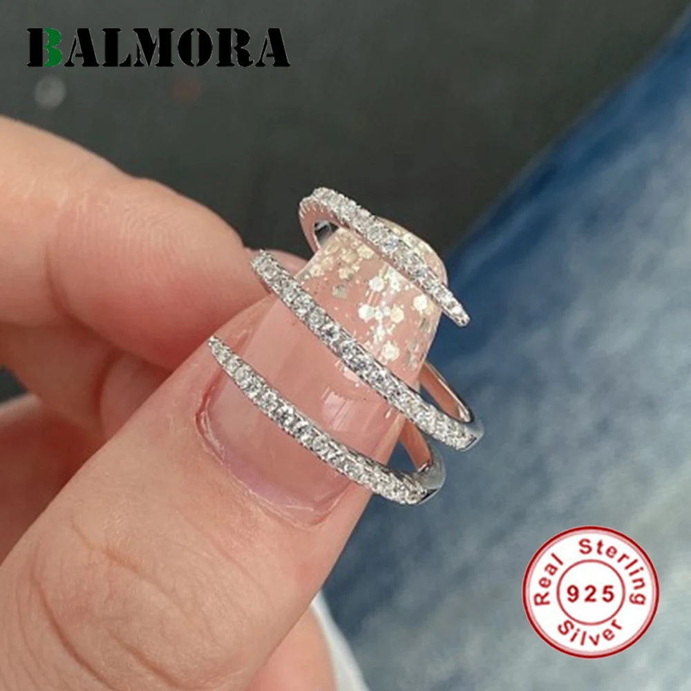 BALMORA Stering S925 Silver Simple Zircon Three Claw Setting Ring For Women Girl Vintage Trendy Anillos Party Jewelry Gift
BALMORA Stering S925 Silver Simple Zircon Three Claw Setting Ring For Women Girl Vintage Trendy Anillos Party Jewelry Gift