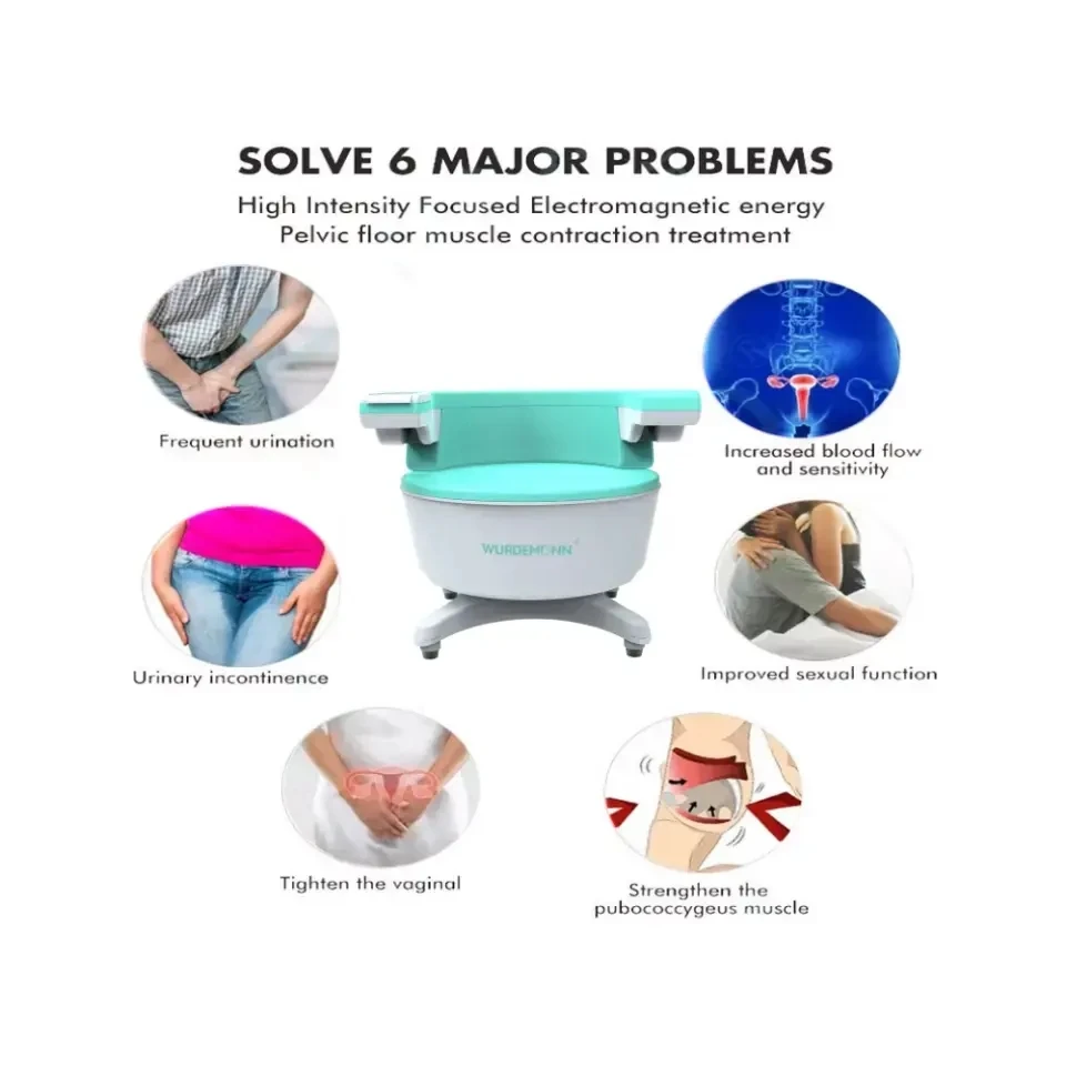 EMS Electromagnetic Non-Invasive Treatment Of Urinar Postpartum Repair Chair Pelvic Floor Muscle Stimulator Exerciser Machine
EMS Electromagnetic Non-Invasive Treatment Of Urinar Postpartum Repair Chair Pelvic Floor Muscle Stimulator Exerciser Machine