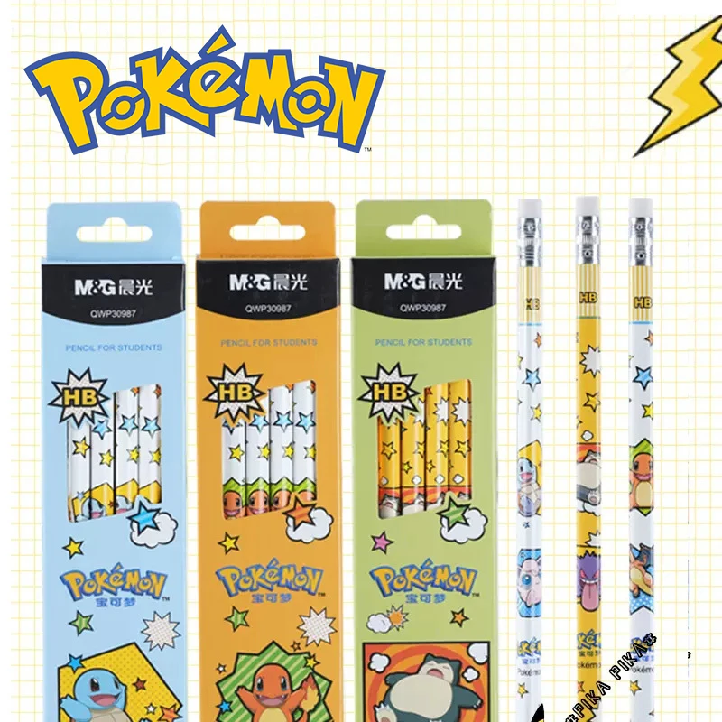 12pcs/Box Pokemon Pencil Pikachu Squirtle Kawaii Anime Figures HB 2B Pen with Eraser Student Stationery School Prize Kids Gifts
12pcs/Box Pokemon Pencil Pikachu Squirtle Kawaii Anime Figures HB 2B Pen with Eraser Student Stationery School Prize Kids Gifts