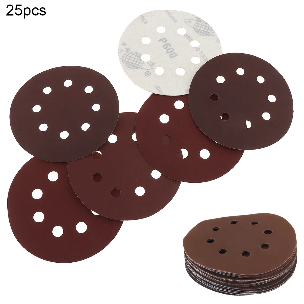 25pcs/set 125mm 600-2000 Round Sandpaper 8 Hole Disks Sand Paper Sheets Disc Grit Abrasive Tool for Electric Grinder Polishing
25pcs/set 125mm 600-2000 Round Sandpaper 8 Hole Disks Sand Paper Sheets Disc Grit Abrasive Tool for Electric Grinder Polishing