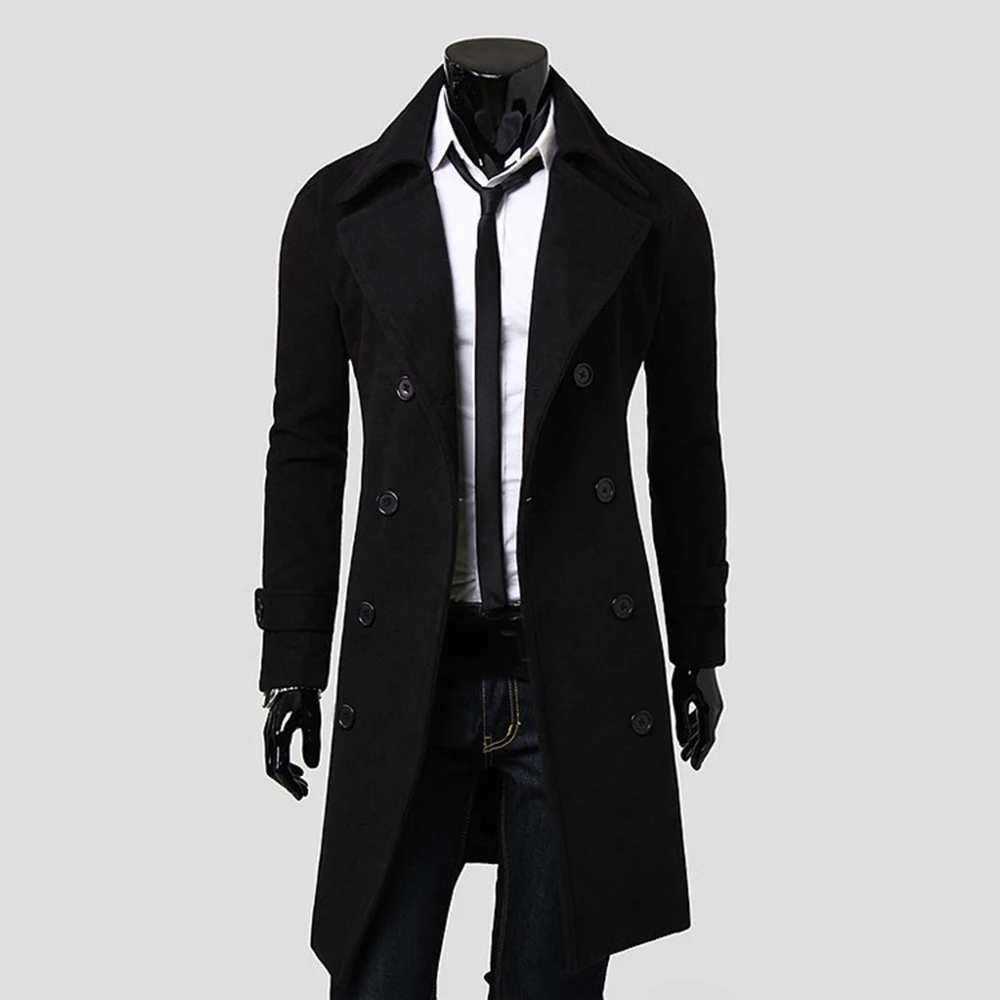 Men Slim Button Lapel Coat Overcoat Windbreaker Warm Autumn Winter Casual Double Row Windproof Buckle Extended Windproof Blends
Men Slim Button Lapel Coat Overcoat Windbreaker Warm Autumn Winter Casual Double Row Windproof Buckle Extended Windproof Blends