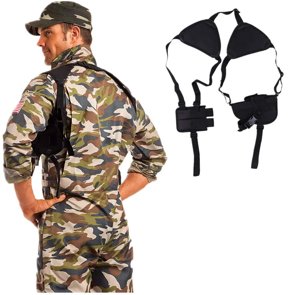 Tactical Concealed Carry Shoulder Holster Right Hand Pistol Gun Pouch Adjustable Straps Fits for Most Handguns
Tactical Concealed Carry Shoulder Holster Right Hand Pistol Gun Pouch Adjustable Straps Fits for Most Handguns