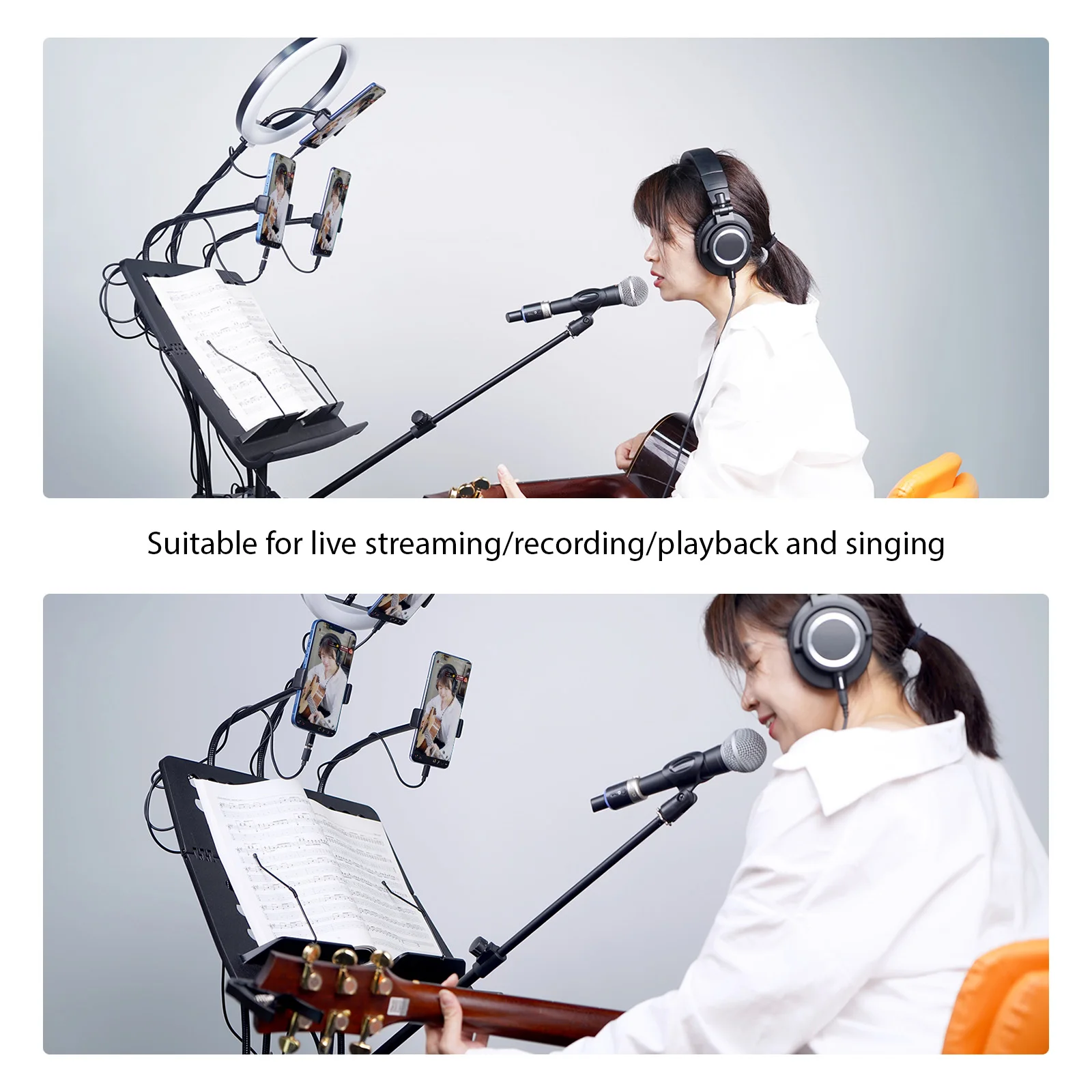 GUITTO GMS-01 Portable Music Stand Detachable Multifunctional Live Streaming Microphone Stand for Direct Broadcasting
GUITTO GMS-01 Portable Music Stand Detachable Multifunctional Live Streaming Microphone Stand for Direct Broadcasting