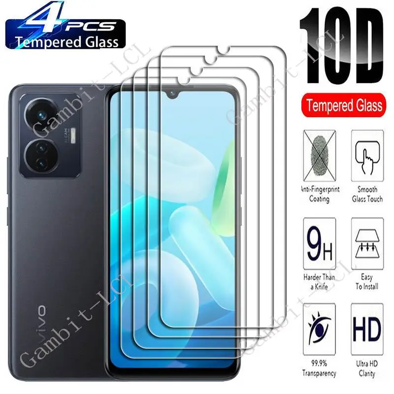 

4PCS For Vivo T1 4G 6.44" Screen Protective Tempered Glass On VivoT14G VivoT1 Y55 VivoY55 V2153 VIVOV2153 Protection Cover Film