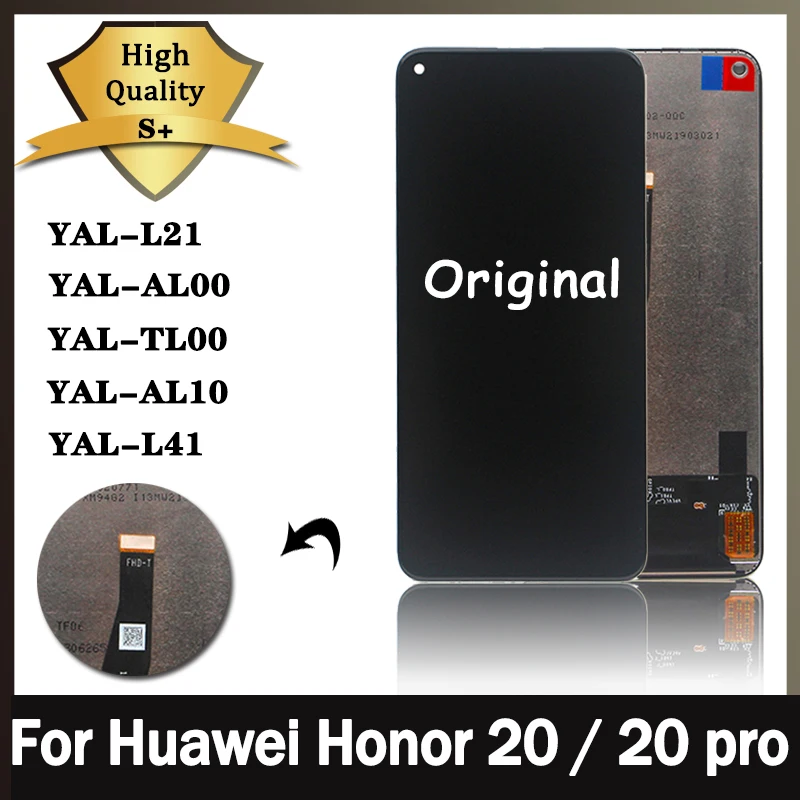 6.26'' Original LCD For Huawei Honor 20 YAL-L21 LCD Touch Screen Digitizer Replace For Huawei Honor 20 Pro LCD Display YAL-L41
6.26'' Original LCD For Huawei Honor 20 YAL-L21 LCD Touch Screen Digitizer Replace For Huawei Honor 20 Pro LCD Display YAL-L41