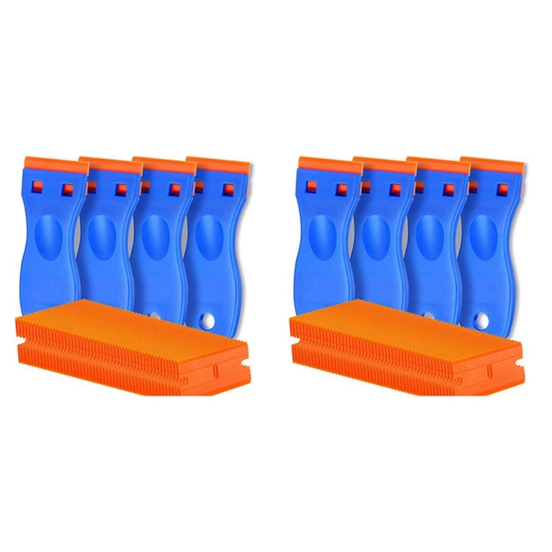 New 8 Pcs Plastic Razor Blade Scraper And 400 Pcs Blades, Remove Label Decal Tool For Stickers, Gaskets And Paints On Window
New 8 Pcs Plastic Razor Blade Scraper And 400 Pcs Blades, Remove Label Decal Tool For Stickers, Gaskets And Paints On Window