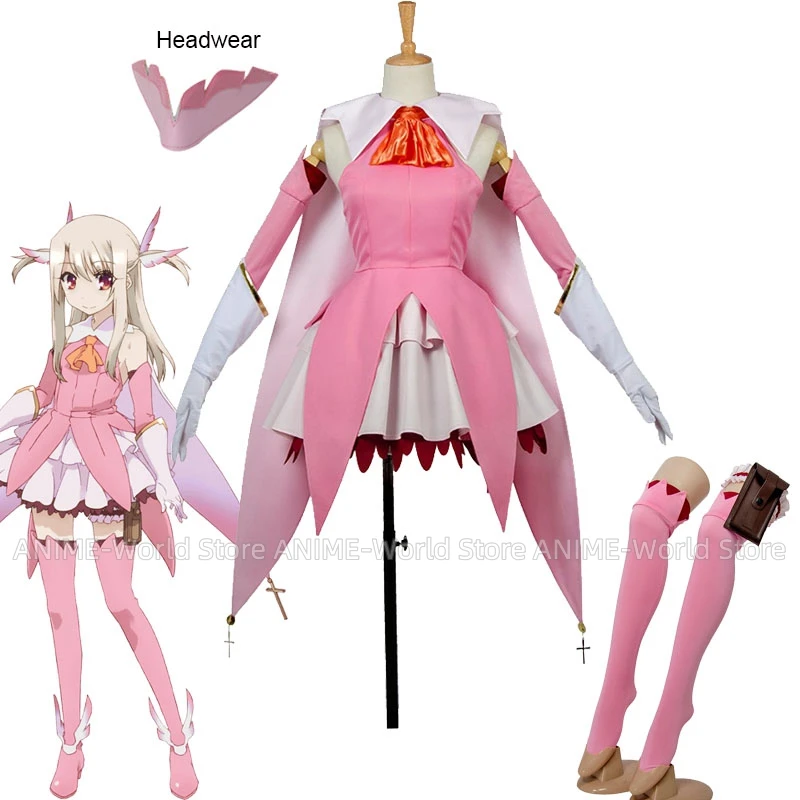 Anime Fate Kaleid Liner Prisma Illya FGO Illya Cosplay Costume Pink Top Layered Skirt Full Set with Cloak Halloween Custom Made
Anime Fate Kaleid Liner Prisma Illya FGO Illya Cosplay Costume Pink Top Layered Skirt Full Set with Cloak Halloween Custom Made