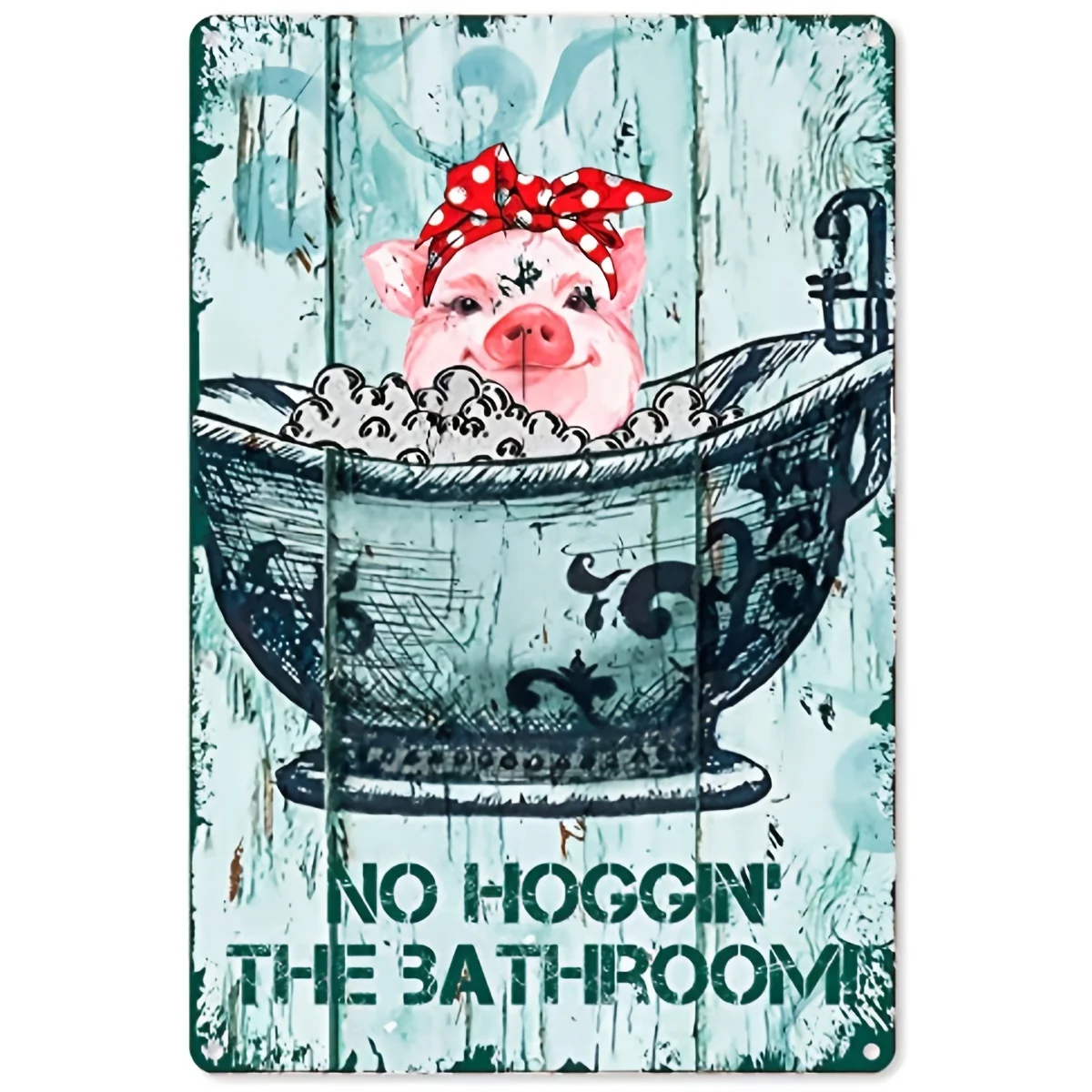 Pig No Hoggin The Bathroom Rustic Farmhouse Decor Gift Idea Vintage Farm Pig Tin Sign Perfect for Home Bathroom Decor 12x8 In 
Pig No Hoggin The Bathroom Rustic Farmhouse Decor Gift Idea Vintage Farm Pig Tin Sign Perfect for Home Bathroom Decor 12x8 In