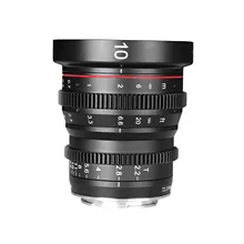 Meike 10mm T2.2 Large Aperture Manual Focus Low Distortion APS-C S35 Format Mini Prime Cine Lens Meike 10mm T2.2 Large Aperture Manual Focus Low Distortion APS-C S35 Format Mini Prime Cine Lens