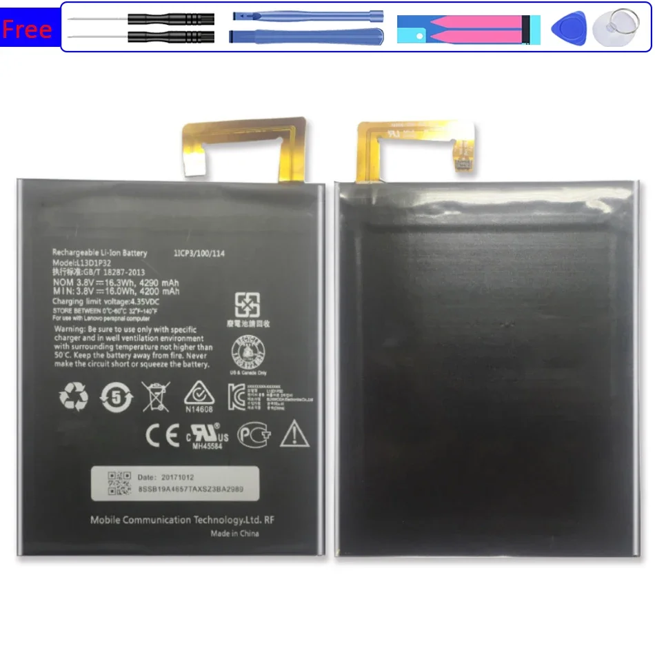 

4290mAh YKaiserin Battery L13D1P32 For Lenovo TAB S8 S8-50 S8-50L S8-50LC S8-50F TAB 2/3 8 A8-50 A5500 A8-50F A8-50LC TAB3 8