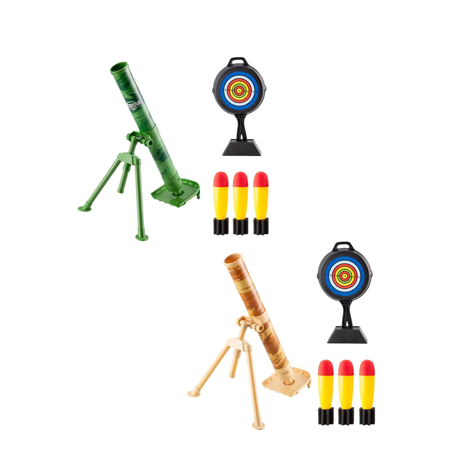 

Mortar Launcher Toy Set with 3 Safety Foam Shells Play Game Kits Rocket Launcher for Boys and Girls Kid Festival Gifts