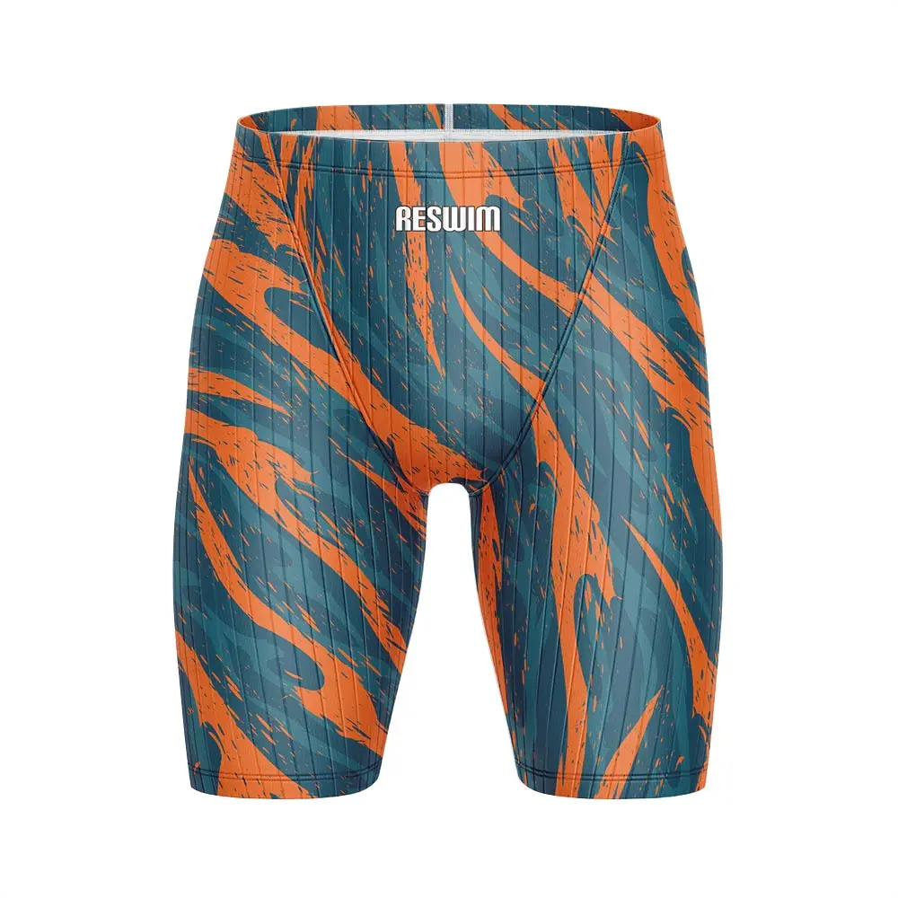 

New Summer Men's Swim Jammer Swimsuit Short Athletic Training Shorts Beach Tights Swimming Trunks Swimwear Surfing Diving Pants