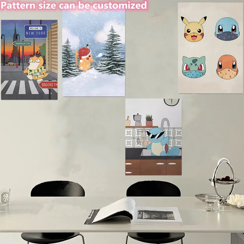 New Pokemon Poster Painting Pikachu Charizard Gengar Psyduck Cartoon Jigglypuff Decoration Canvas Painting Children's Toy Gift
New Pokemon Poster Painting Pikachu Charizard Gengar Psyduck Cartoon Jigglypuff Decoration Canvas Painting Children's Toy Gift