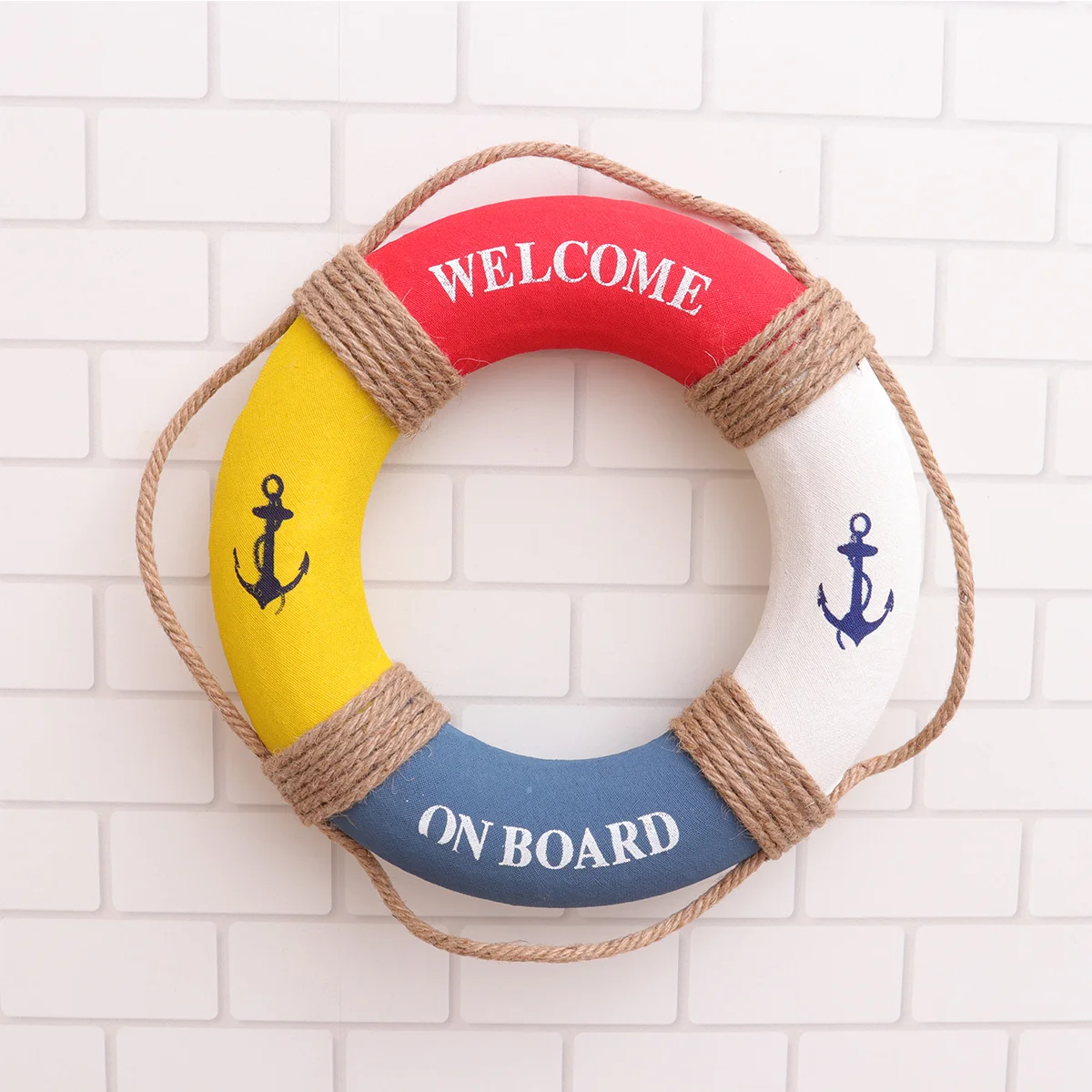30cm Hanging Lifebuoy Decoration Mediterranean Style Crafts Home Decoration for Cafe Shop Bar Living Room Decor (Blue Fish)
30cm Hanging Lifebuoy Decoration Mediterranean Style Crafts Home Decoration for Cafe Shop Bar Living Room Decor (Blue Fish)