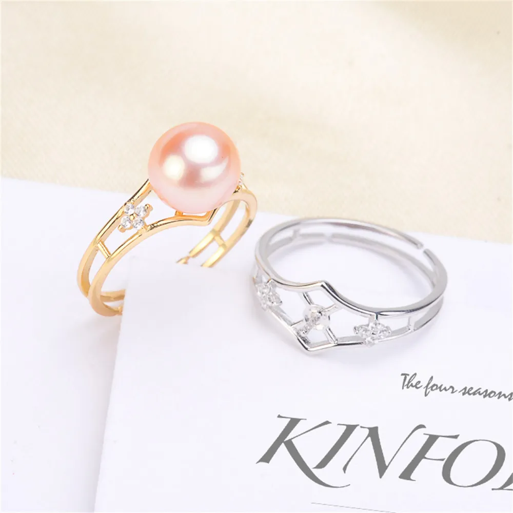 DIY Pearl Accessories S925 Sterling Silver Exquisite 3D Pearl Ring for Women with 7-9mm Beads
DIY Pearl Accessories S925 Sterling Silver Exquisite 3D Pearl Ring for Women with 7-9mm Beads