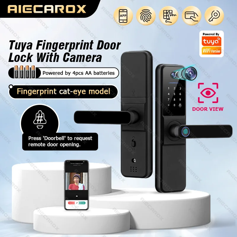 Wifi Digital Electronic Smart Door Lock Biometric Fingerprint Smart Card Password Key Unlock Tuya App Remote Unlocking
Wifi Digital Electronic Smart Door Lock Biometric Fingerprint Smart Card Password Key Unlock Tuya App Remote Unlocking