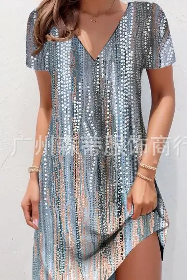 Womens Dresses 2023 Summer Fashion Print Casual V-Neck Short-Sleeve Daily Mini A-Line Dress Woman Clothing
Womens Dresses 2023 Summer Fashion Print Casual V-Neck Short-Sleeve Daily Mini A-Line Dress Woman Clothing