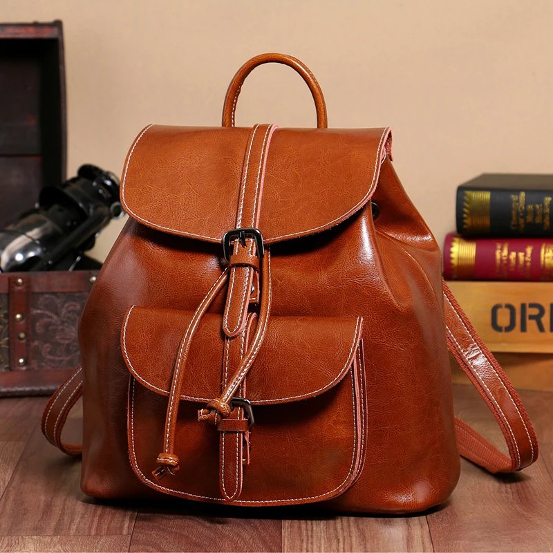 2023 Brand Real Leather Women Backpacks Vintage Shiny Cowhide School Daypacks For Girls Drawstring Flap Outdoor Shoulders Bag
2023 Brand Real Leather Women Backpacks Vintage Shiny Cowhide School Daypacks For Girls Drawstring Flap Outdoor Shoulders Bag