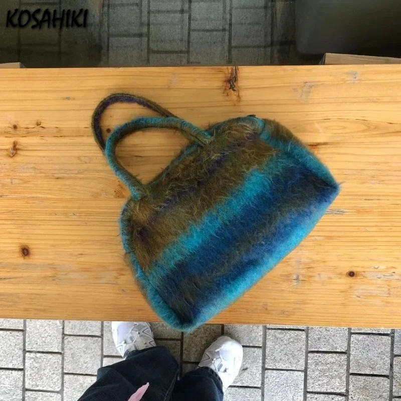 Striped Bags Color Harajuku Shoulder Y2k Personality Handbags Vintage Top-Handle Underarm Purses Contrast Bag Women's Streetwear
Striped Bags Color Harajuku Shoulder Y2k Personality Handbags Vintage Top-Handle Underarm Purses Contrast Bag Women's Streetwear