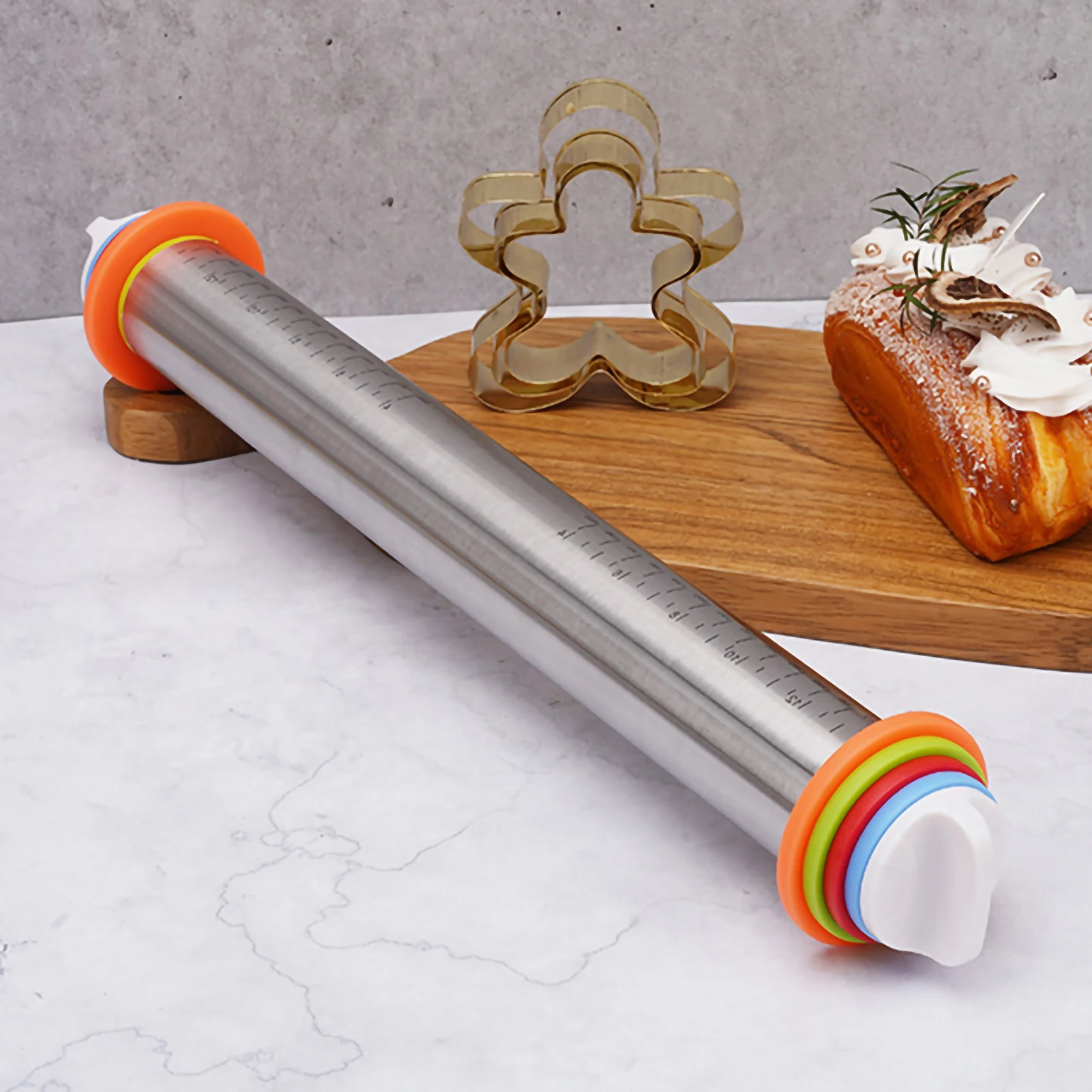 17 Inch Stainless Steel Adjustable Rolling Pin Adjustable Thickness Scale Non-Stick Dough Rolling Pin Oven Liner Kitchen Utensil
17 Inch Stainless Steel Adjustable Rolling Pin Adjustable Thickness Scale Non-Stick Dough Rolling Pin Oven Liner Kitchen Utensil