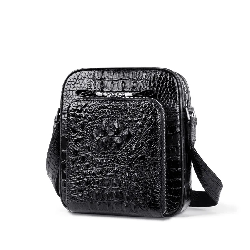 

2024 New Designer High Grade Crocodile Leather Men's Messenger Bag Leisure Fashion Genuine Leather Shoulder Bag Vertical 45