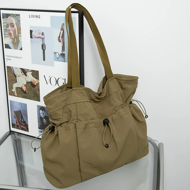 

Повседневная нейлоновая женская сумка через плечо, вместительные женские тоуты, модные тоуты для покупок, простые студенческие сумки для женщин