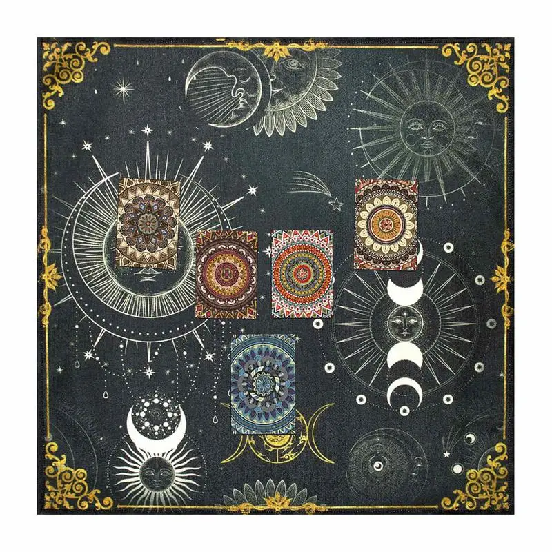 

Altar Tarot Card Cloth Tarot Cloth Moon Phases Astrology Witch Stuff Tarot Divination Cards Table Cloth Tapestry For Tarot Card