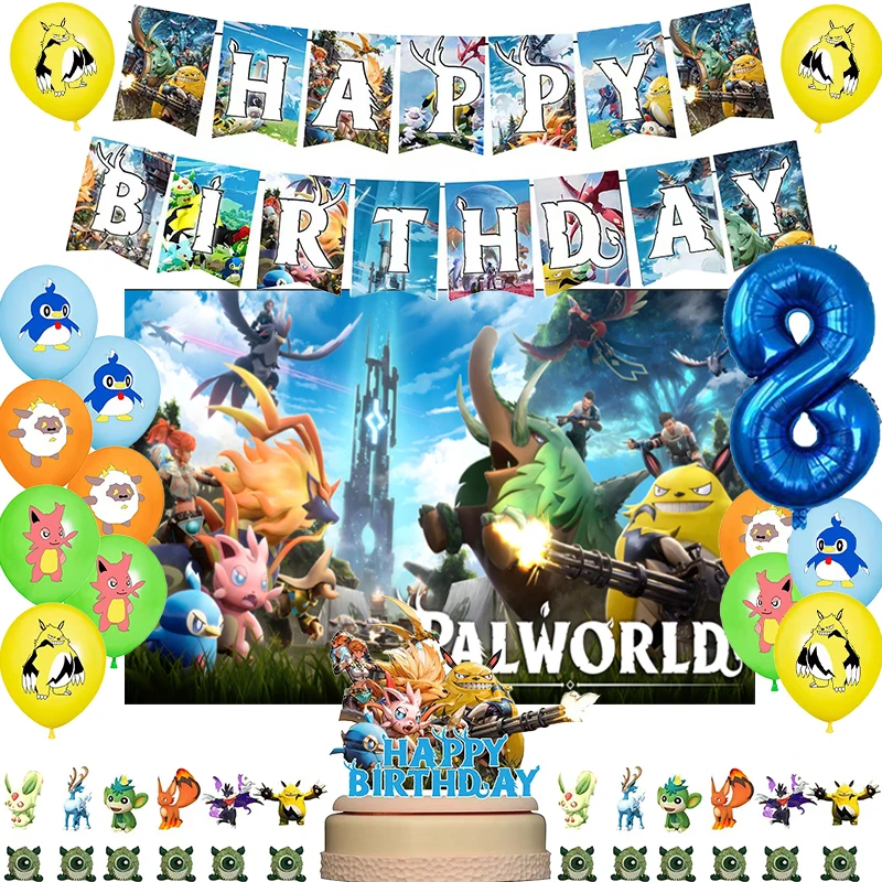Фотофон для дня рождения от palworld, столовая посуда, топпер для торта, украшение для вечеринки, детский душ
Фотофон для дня рождения от palworld, столовая посуда, топпер для торта, украшение для вечеринки, детский душ